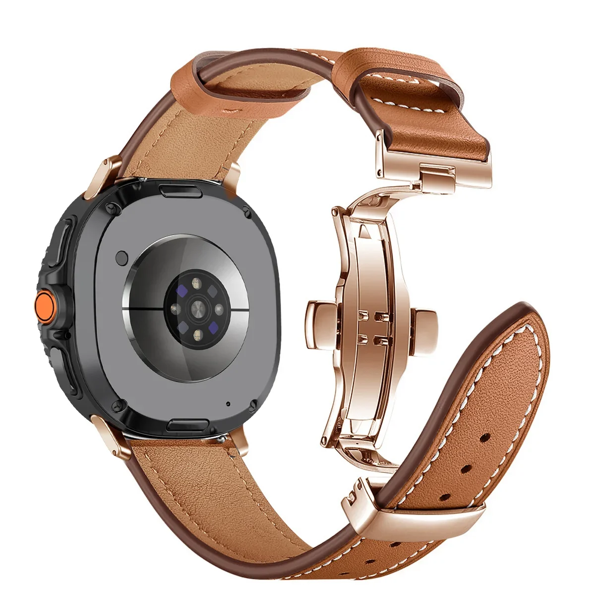 Premium-Lederarmband für Samsung Galaxy Watch 8 9 40mm 44mm Business-Armband für Galaxy Watch 8 Classic 46mm Smartwatch-Armband – Detail 13