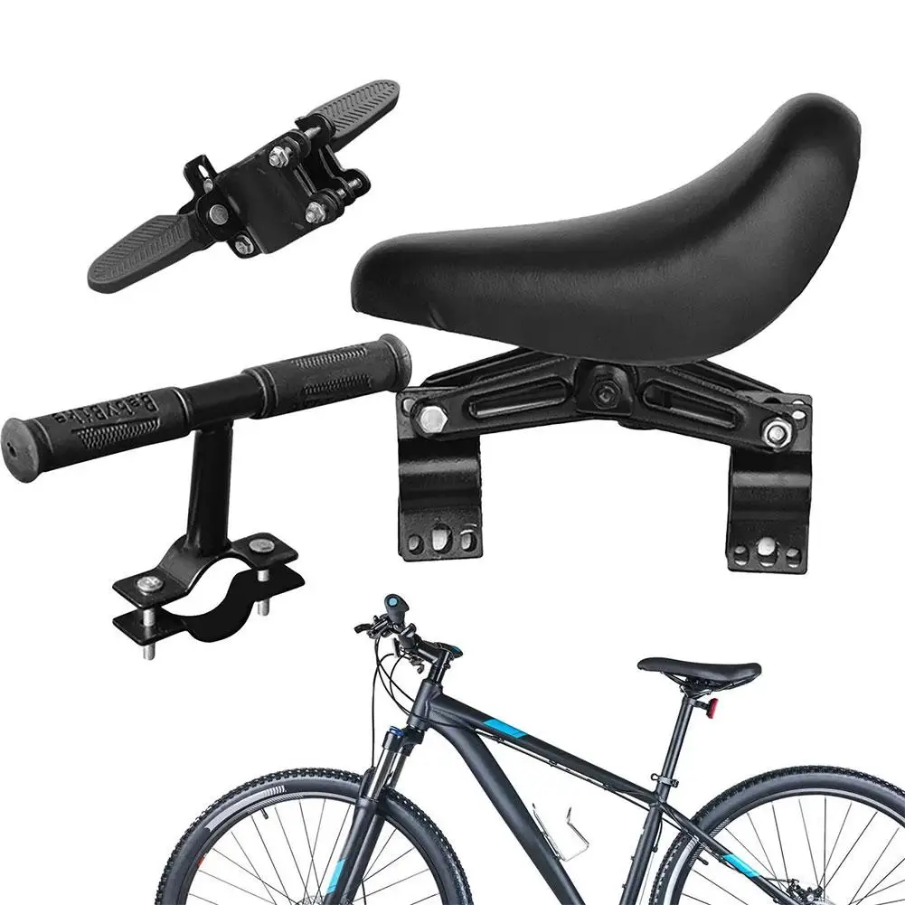 Bicycle Front Mounted Child Seat With Foldable Footrest Safety Bike Seat for Children Bicycle Cycling Accessories O1C9