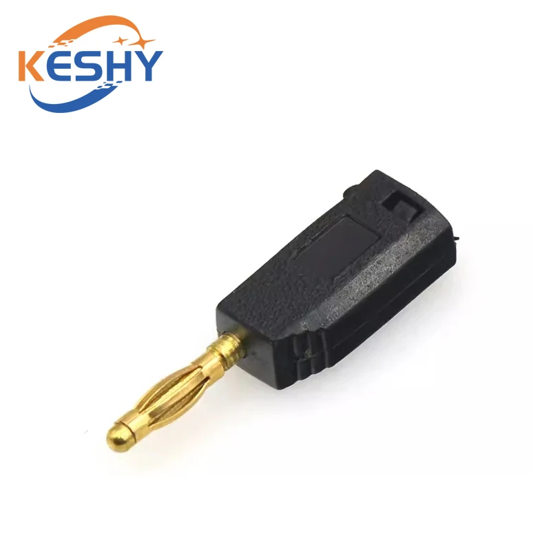 5PCS 2MM Banana Plug Gold Plating Stackable Electrical Terminal Connector Accessorie Male Retractable Tube Wire Solder Connector