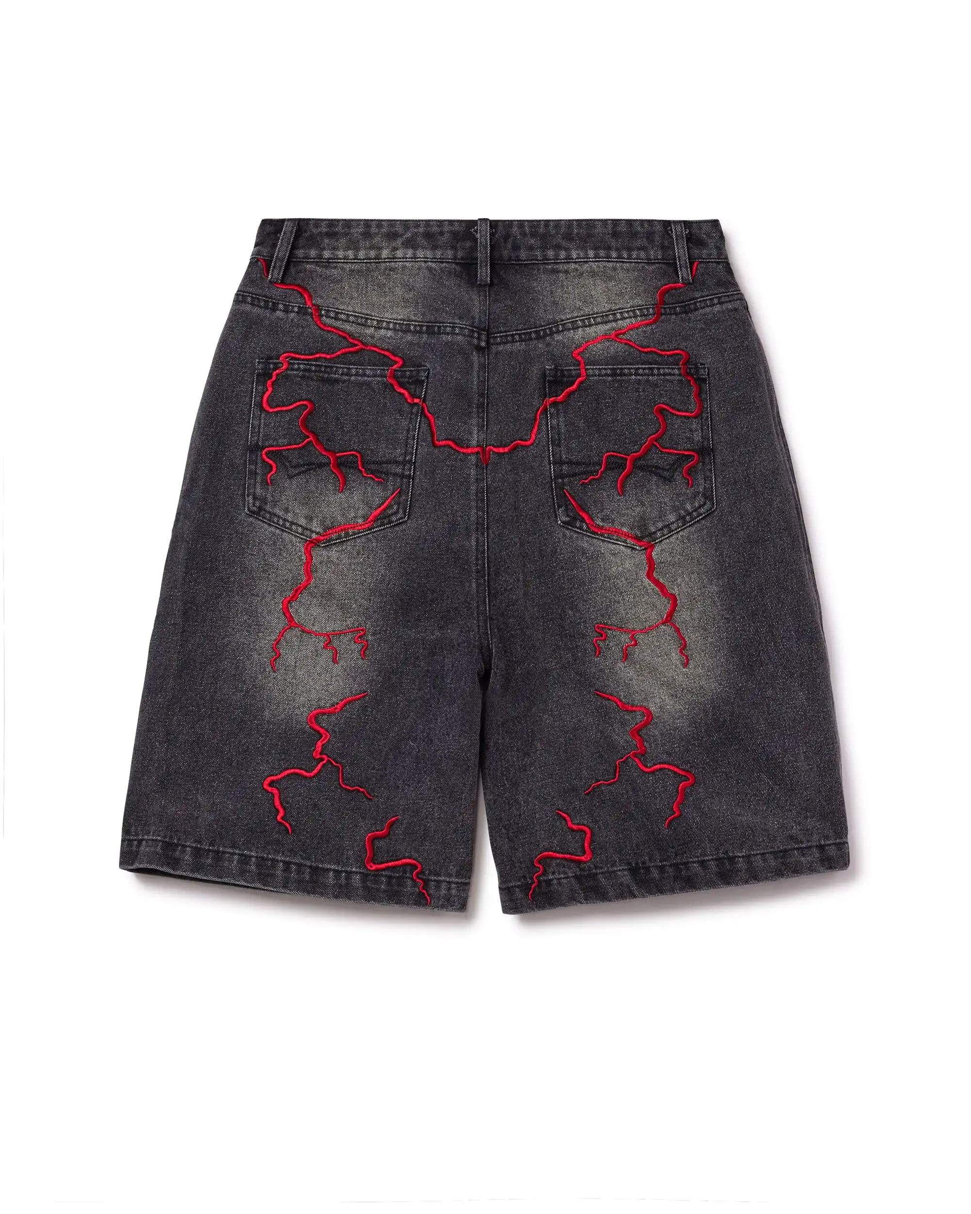 Shorts jeans retrô Hip Hop para homens, streetwear gráfico de desenhos animados, jeans Y2K, calções de basquete de ginástica, grafite preto e azul, Harajuku