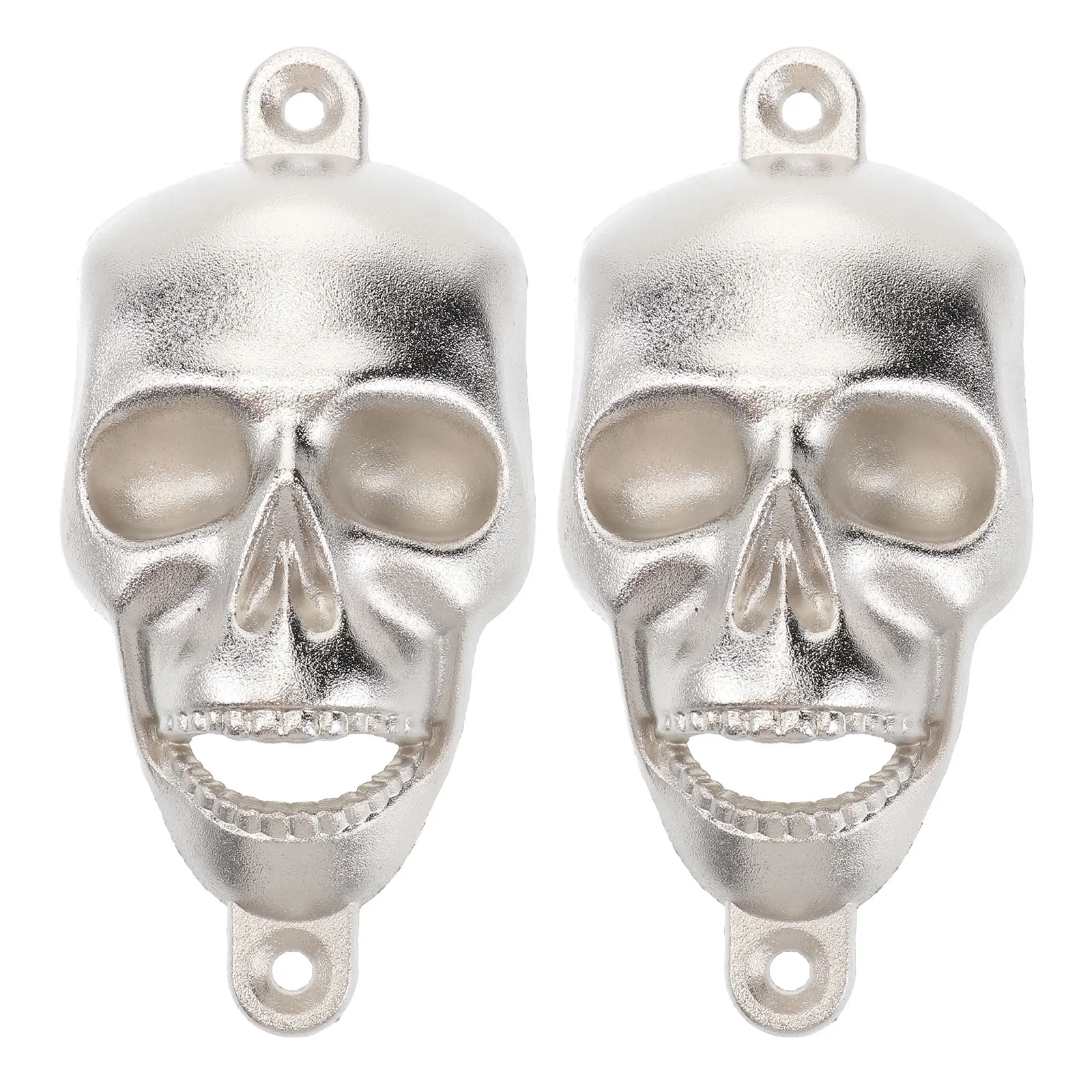 

2Pcs Halloween Skull Beer Opener Zinc Alloy Party Bottle Lid Remover Wall Mounted Creative Style Beer Opener