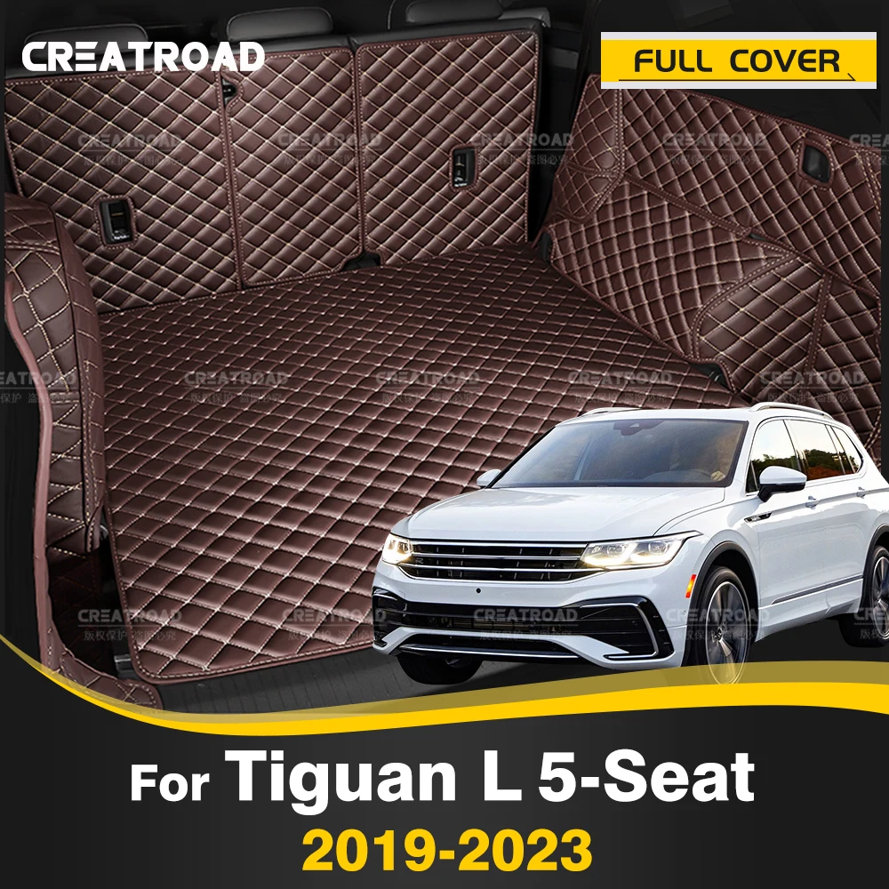 

Для VOLKSWAGEN Tiguan L (Allspace) 5-местный 2019-2023 2022 авто полное покрытие коврик в багажник автомобильный багажник внутренняя защита аксессуары
