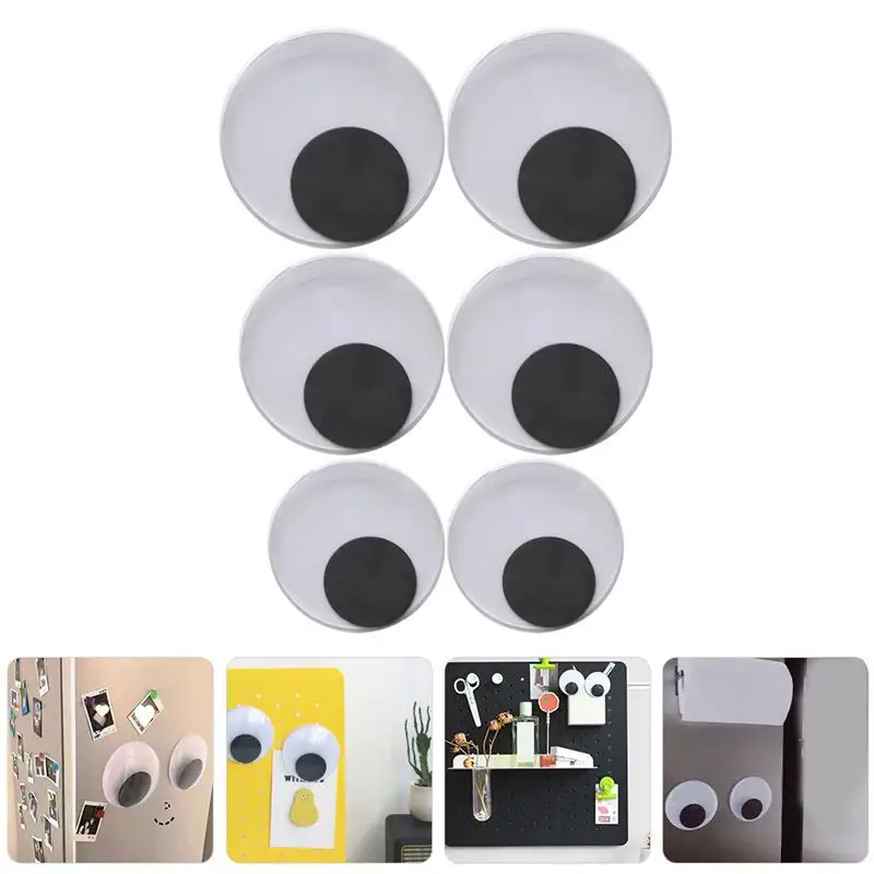 

3 Pairs Adhesive Giant Eye Decal Cute Huge Googly Eyes Fridge Wall Sticker Large Black Eyes Sticker Giant Wiggle Googly Eyes