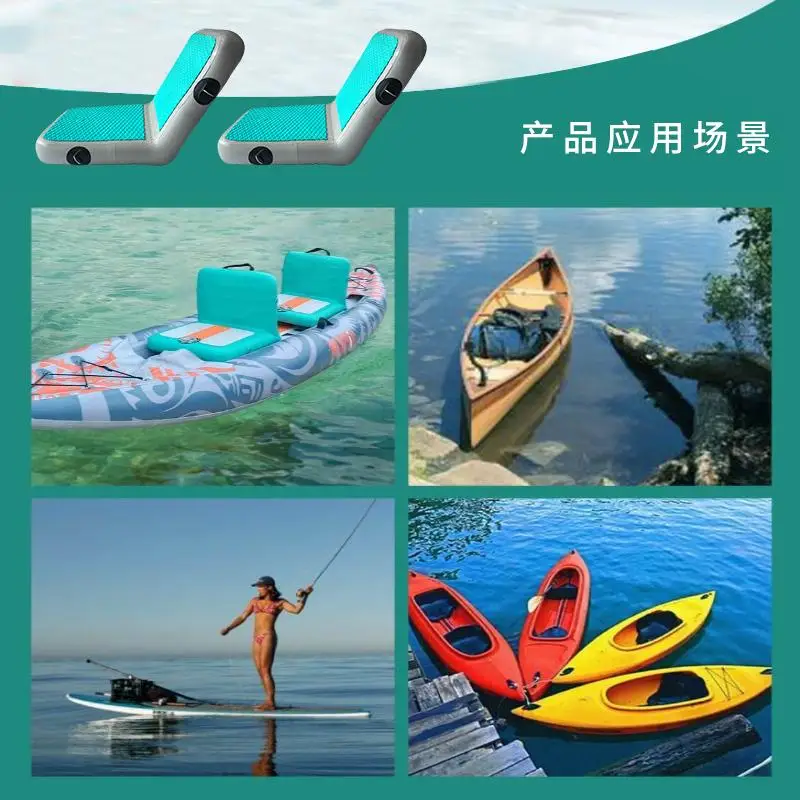 Kayak Inflatable Cushion Fishing Boat Surfing Paddle Board with Paddle