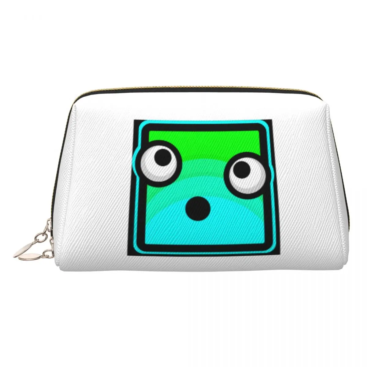 Video Game Geometry Dash Women Cosmetic Bags Travel Makeup Organizer Pouch Toiletry Storage Dopp Kit Case