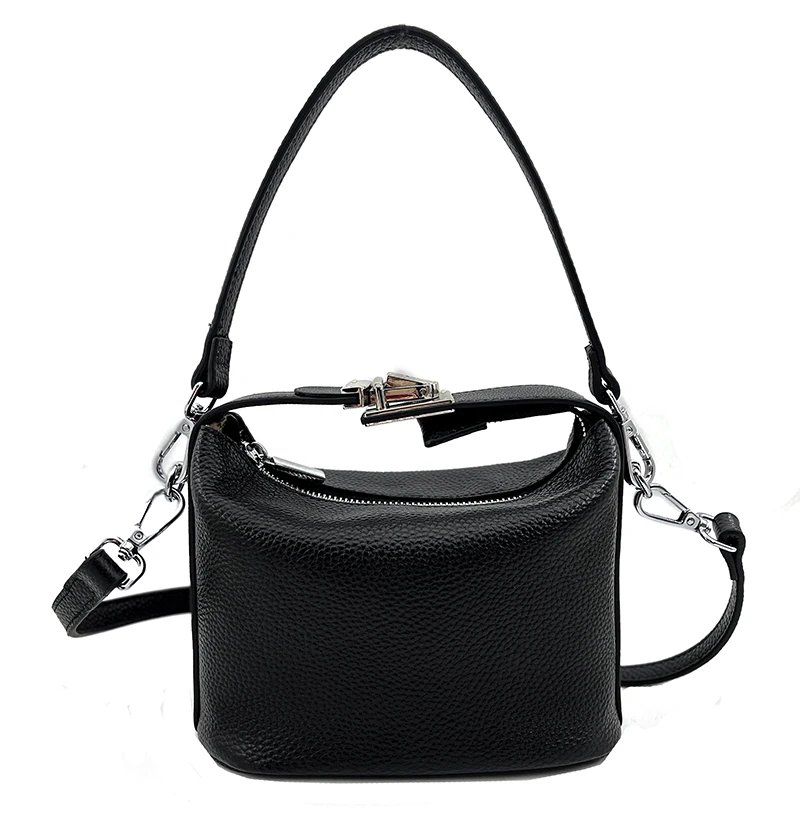

Crossbody Bag for Women Genuine Leather White Women's Clutch Bag Anti-theft Lock Luxury Designer Brand Trend Tote Bag сумка тоут