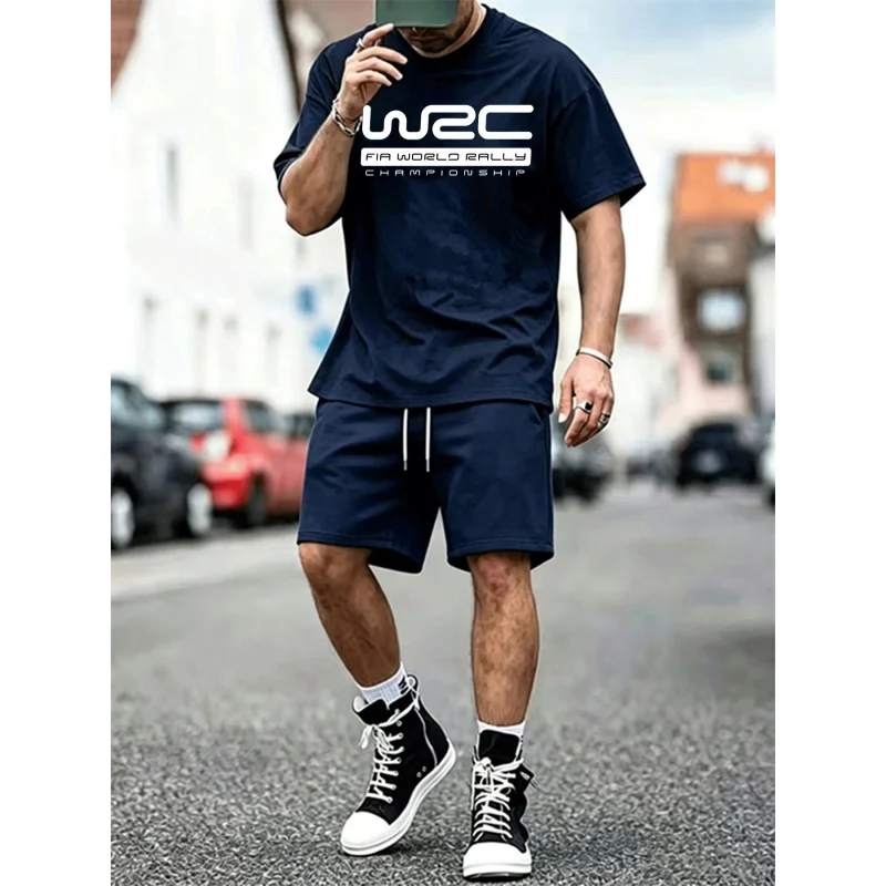 

Unisex Sports Rally Graphic T-Shirt and Shorts Set Casual Summer Mesh Tracksuit