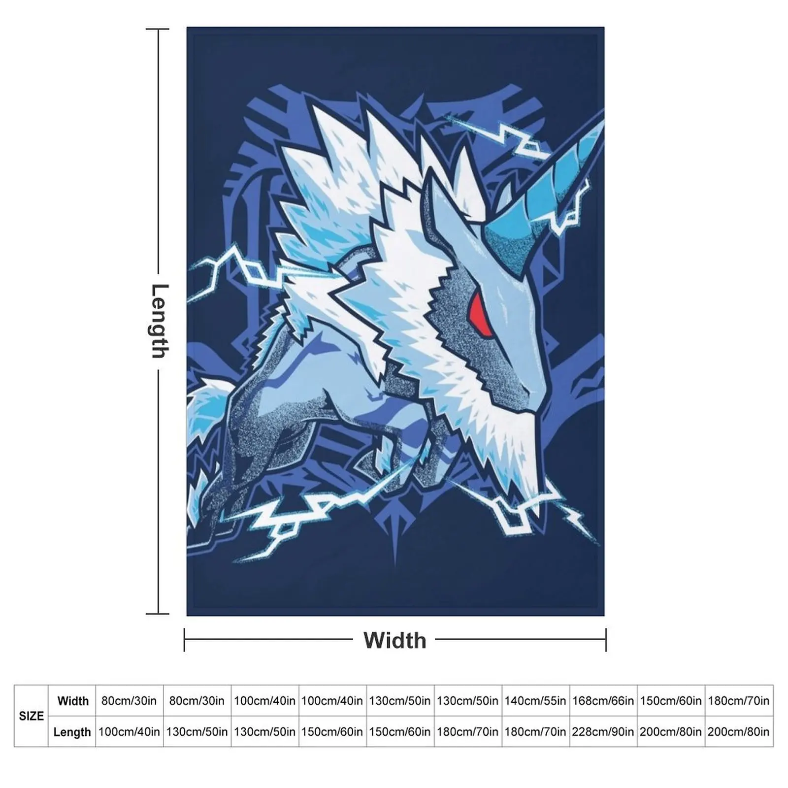 Kirin Monster Hunter Throw Blanket couch cozy soft plush fuzzy picnic outdoor blanket