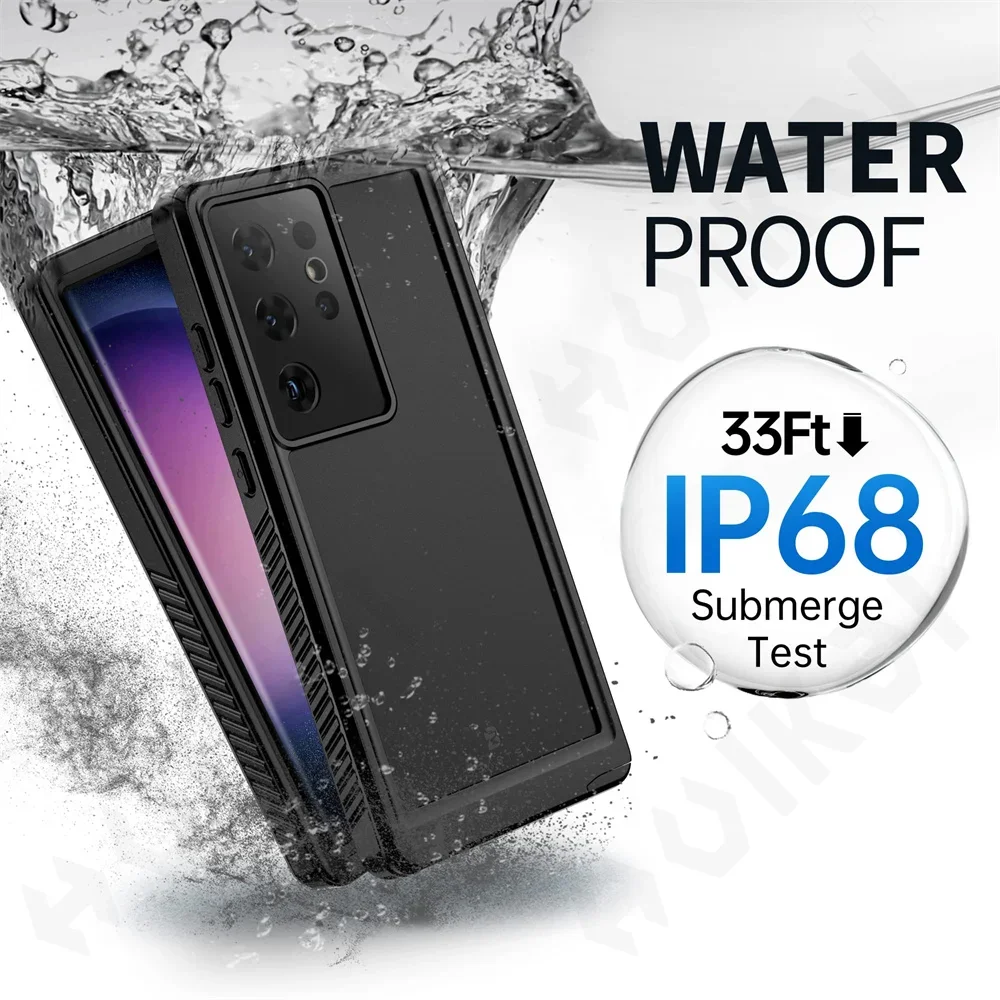 IP68 Shellbox Waterproof Case For Samsung A54 A14 A34 5G Galaxy S24 S23 S22 S21 UltraMetal Aluminum Swimming Phone Luxury Cover