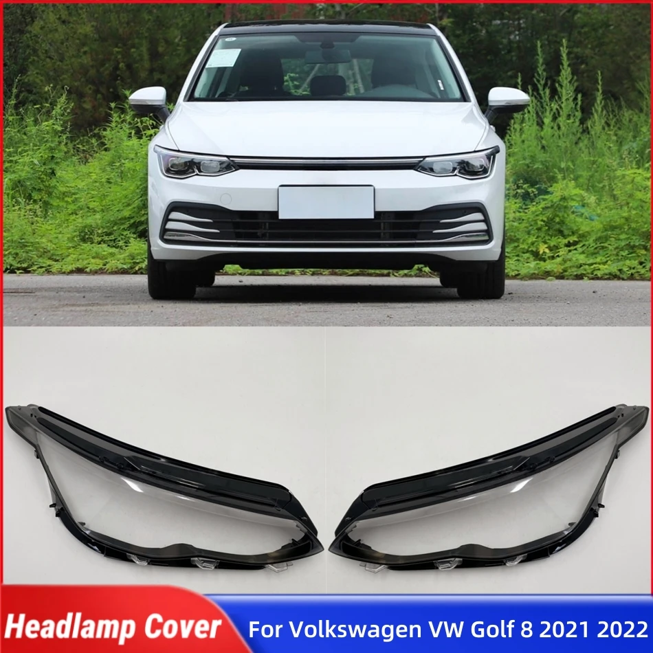 

Для Volkswagen VW Golf 8 2021 2022, автоаксессуары, крышка фары, корпус передней фары автомобиля, крышка объектива, корпус фары