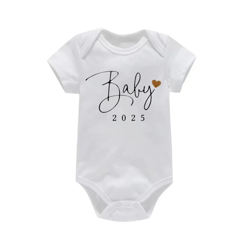 Baby Coming Soon 2025 Announcement Newborn Baby Bodysuit Romper Funny Boys Girls Outfits Body Pregnancy Reveal Clothes