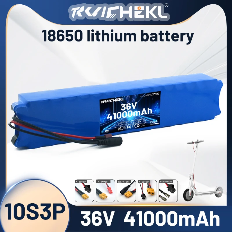 10s3p 36v Li Ion Battery Pack jst-xt30 connector,built - in BMS for Bike,scooter,Small American car  battery 36v 41ah