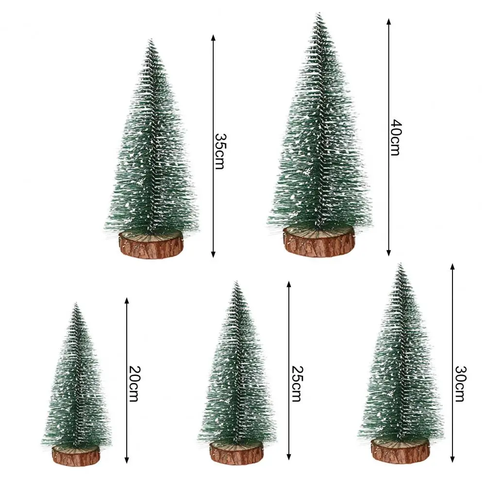 Mini-Weihnachtsbaum, künstlicher, mit Schneeflocken besetzter Weihnachtsbaum mit Tannennadel, kleiner Sisal-Weihnachtsbaum, Tischdekoration