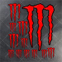 Reflective Red Monster Energy Sticker Logo Decal For Yamaha Honda Suzuki Kawasaki
