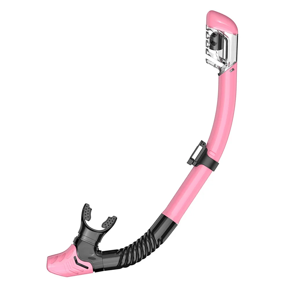 Volltrockener Schnorchel, leicht atmungsaktiver Tauchschnorchel zum Tauchen, Freitauchen, Schwimmen, Oberteil, Trockenventil, Mundstück aus lebensmittelechtem Silikon – Detail 12