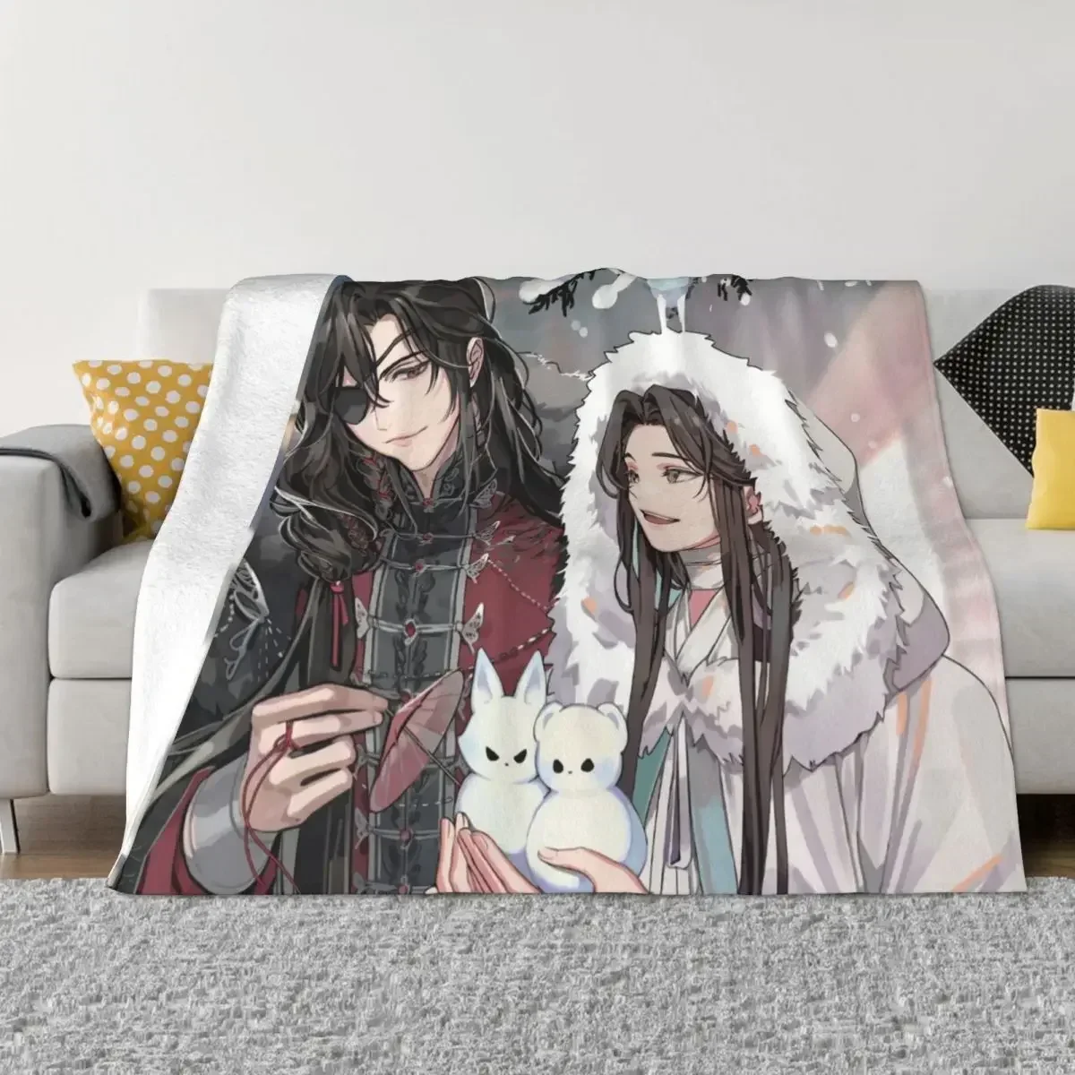 Tian Guan Ci Fu Anime Blanket Soft Plush All-Season Comfort Throw Blankets for Luxury Bedding Affordable