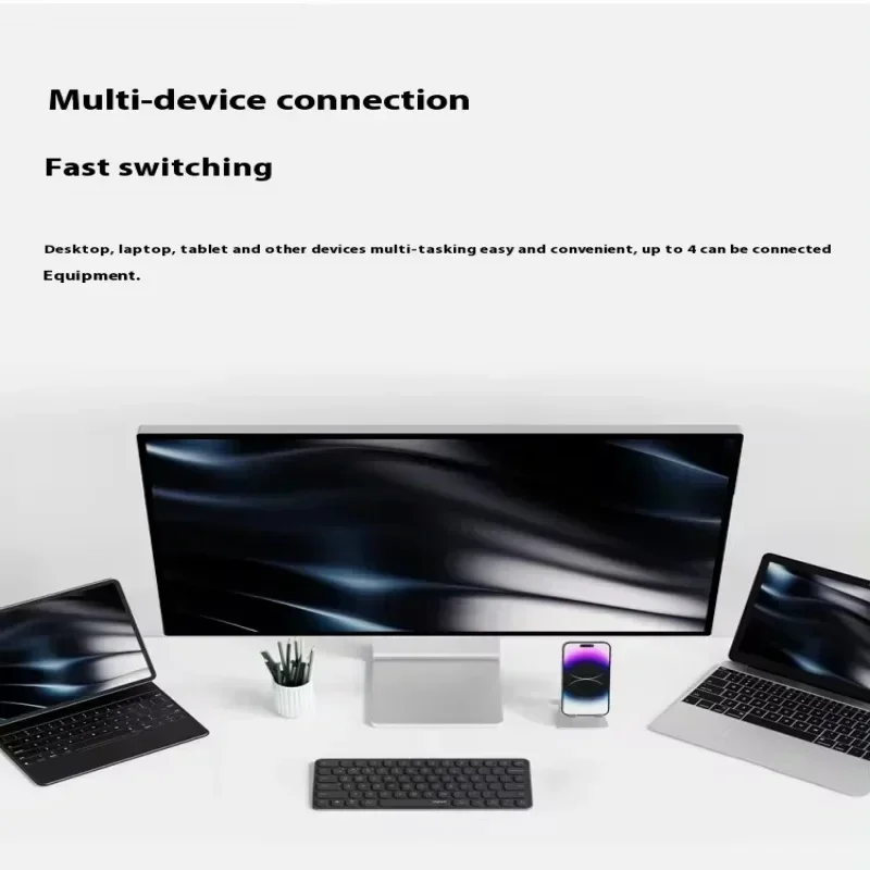 

Rapoo E9050L Keyboard Wireless Tri-mode Ultra-thin Office Mute Long Endurance Office Membrane Keyboard Supports Windows/Mac OS