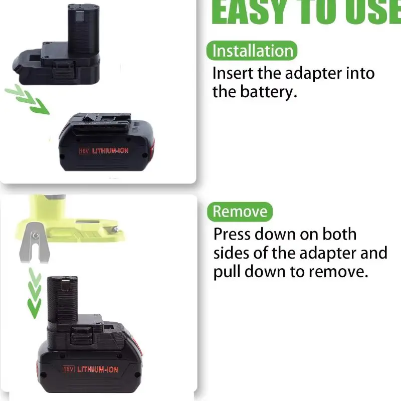 Imagem -04 - Conversor de Adaptador de Bateria para Bosch 18v Conversor de Lítio para Ryobi One 18v Ferramenta sem Escova Apenas Adaptador