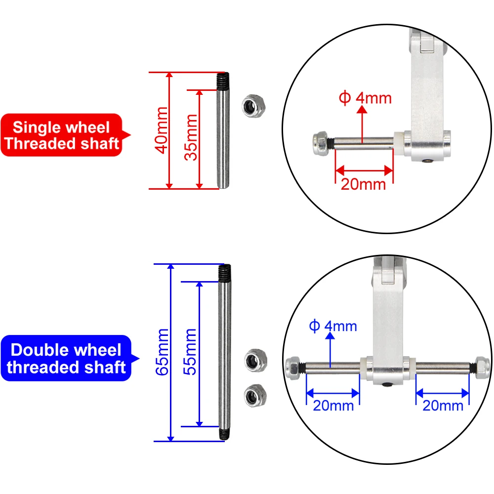 1 paire de train d'atterrissage latéral à genoux, amortissement principal D4 ou D5, 85mm à 185mm, pour modèle de bricolage de 3 à 6kg, pièce d'avion EDF Jet RC