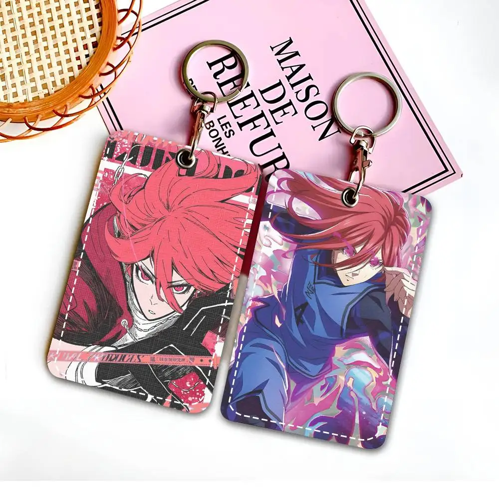 Hot Anime Chigiri Hyoma B-BLUE LOCK Access Card Case Holder Keychain Key Ring Door Access Tags ID Card Case Keychain