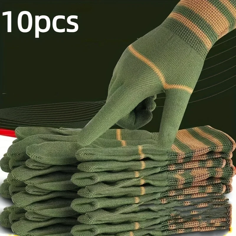 

Прочные нейлоновые перчатки для рыбалки, кемпинга, охоты. Эластичный манжет, прочные, можно стирать в машине. 5 пар, 10 штук, универсальный размер.