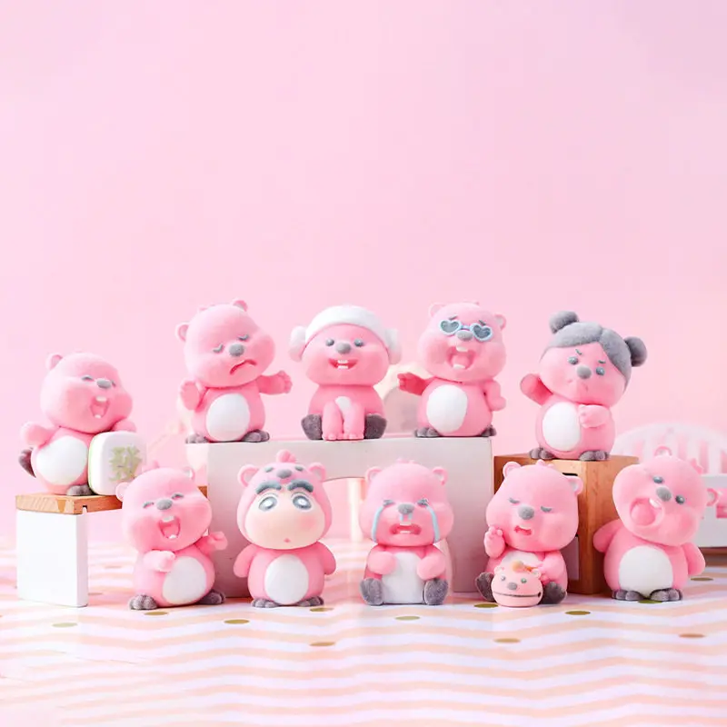 

New Cute Pink Loopy Little Beaver Handmade Blind Box Surprise Box Toy Doll Car Cake Pendant Twisted Egg Doll Machine Gift
