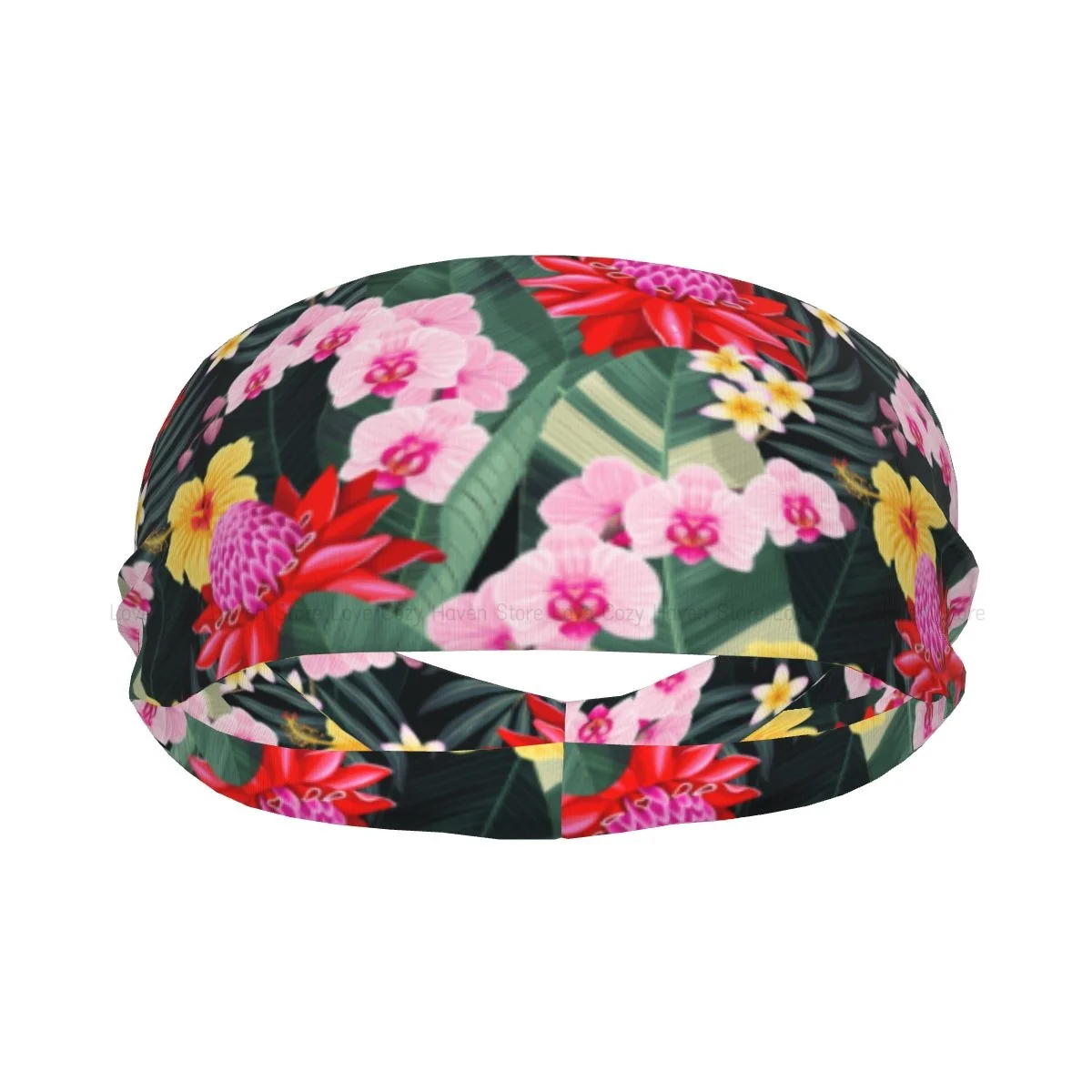 

Эластичная повязка для волос с гавайским цветочным цветком, повязка на голову для йоги, обруч для макияжа, повязка на голову