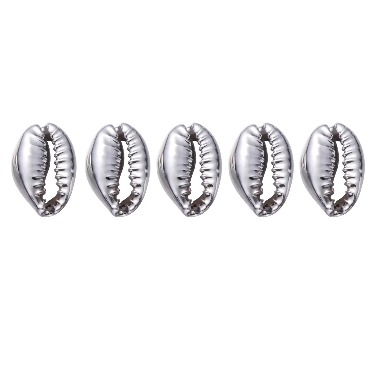 

50pcs Shell Beads Accessories Plated Silver Diy Jewelry Making Craft For Necklace Bracelet Keychain Charms Shell Beach