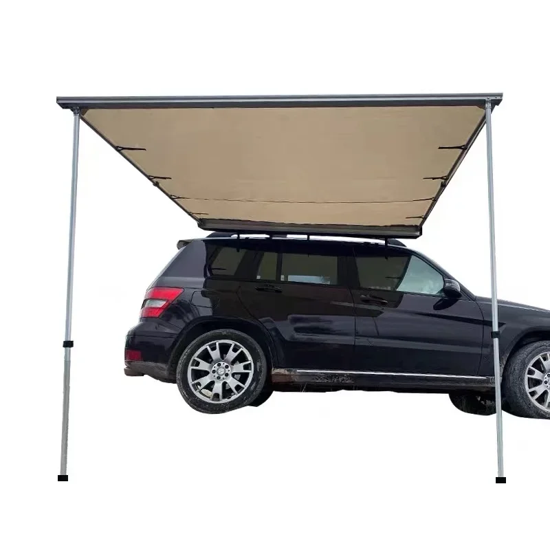 OUTDOOR Waterproof Pull-Out Car Side Awning for Off-Road Camping, Retractable Vehicle Tent Sun Shelter for SUV/Truck 160*250cm