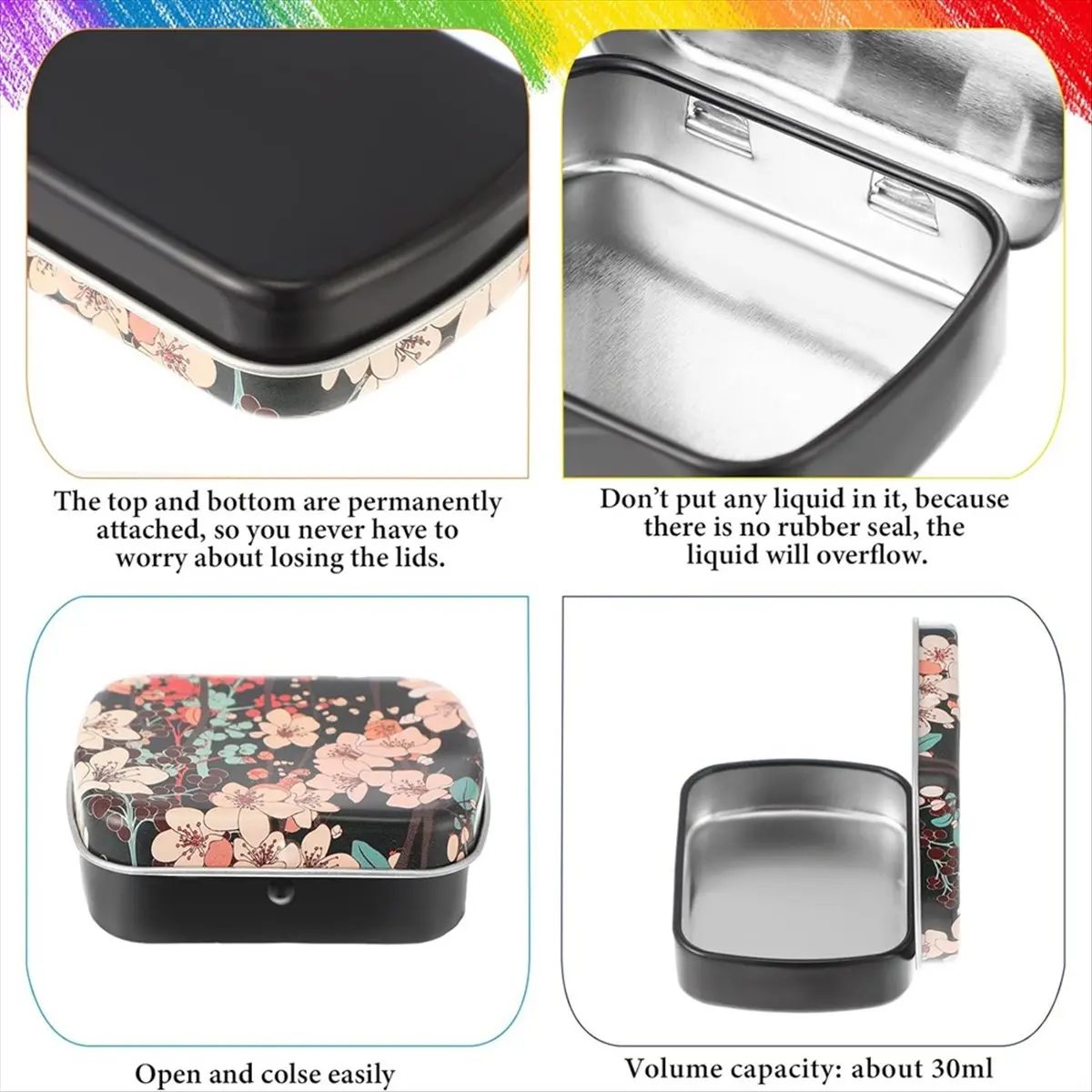 【Clearance Sale】8 Pcs Portable Mini Palette Watercolor Portable Mini Tin Box Watercolor 12 Watercolor Palette Paint Mixing Tray