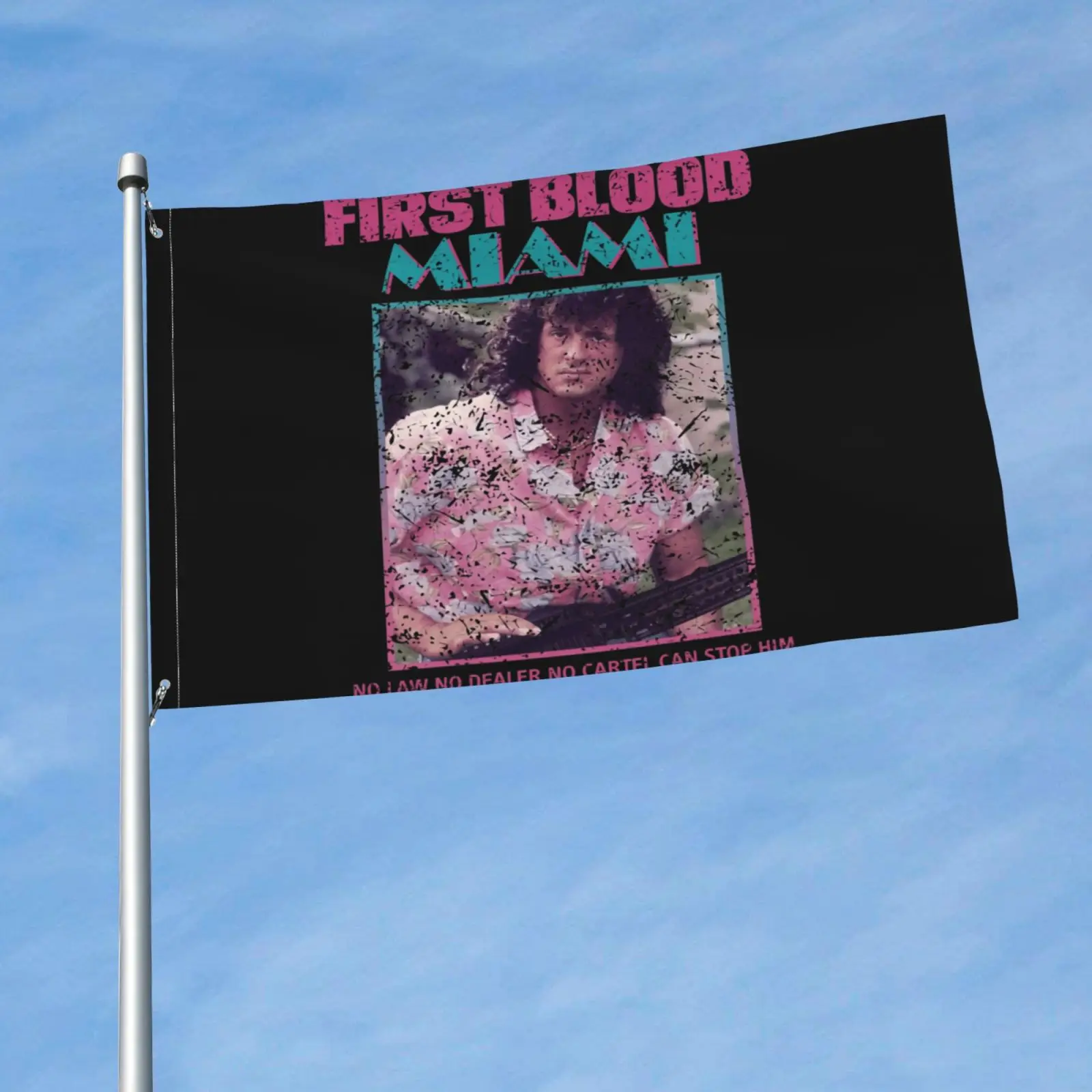 First Blood Miami-Vice John Rambo Flag Banner Party Birthday Decoration Flying Sports Club