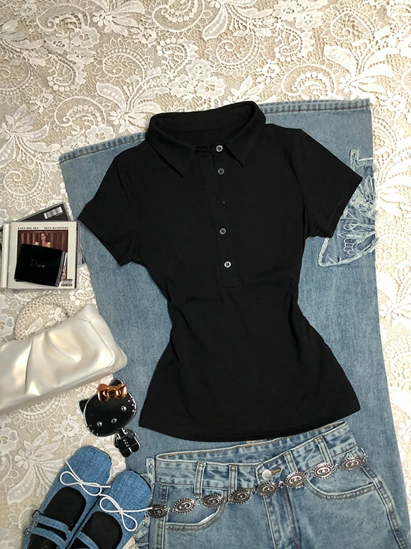 

Оригинальная футболка Bla Ne ort Sve, женская летняя винтажная футболка с застежкой на талии, облегающая повседневная одежда из смеси хлопка