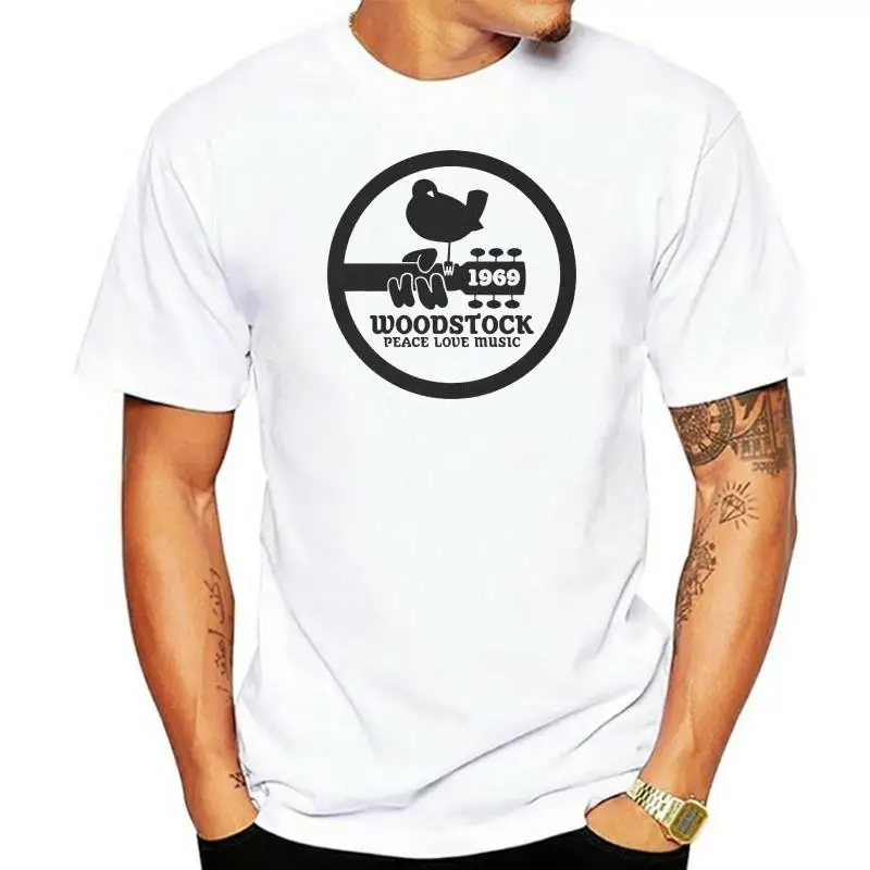 Woodstock 50Th Anniversary 2022 Peace Love Music Custom Mens T-Shirt Outfit Tee Shirt