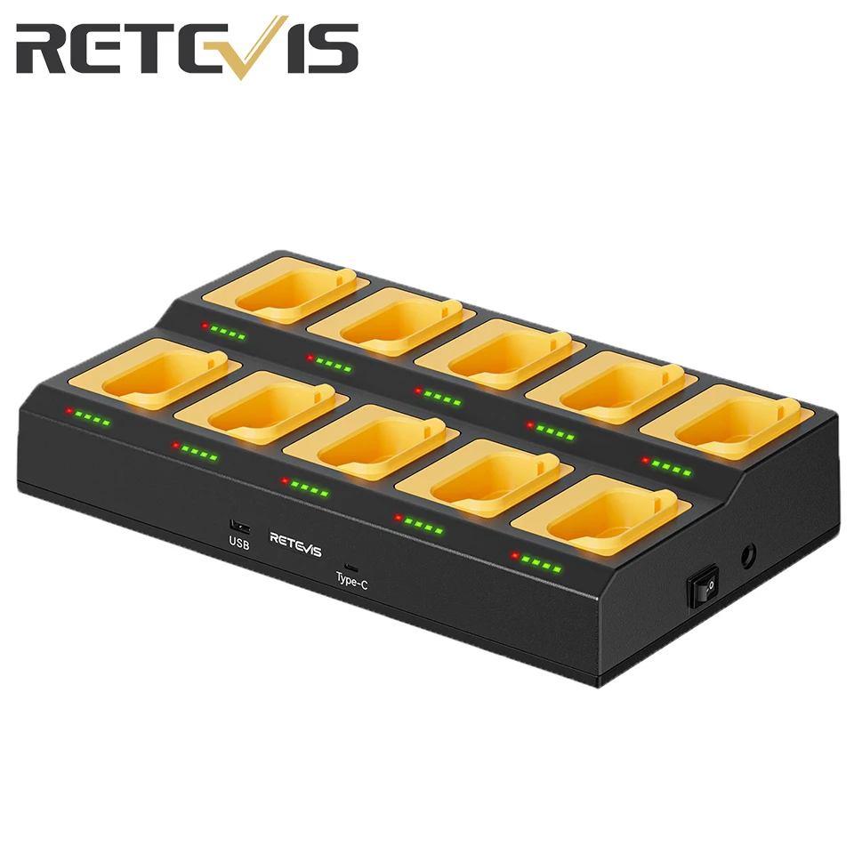 

Retevis RTC48T Ten-Way Charger Walkie Talkie Multi-Unit Charger Walkie-talkie Accessories for Retevis RB648 RB648Plus RB648Pro