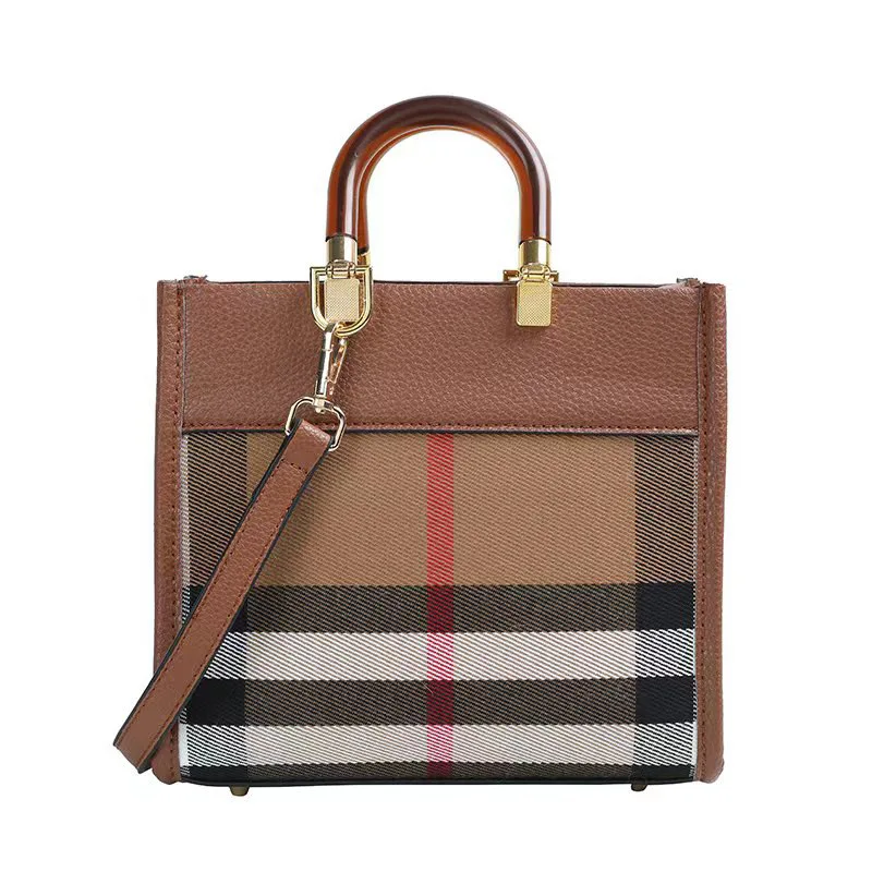 Skóra bydlęca kobiet torba 2023 nowa luksusowy projektant torebki wysokiej jakości Plaid Canvas Crossbody torba na ramię nie Logo