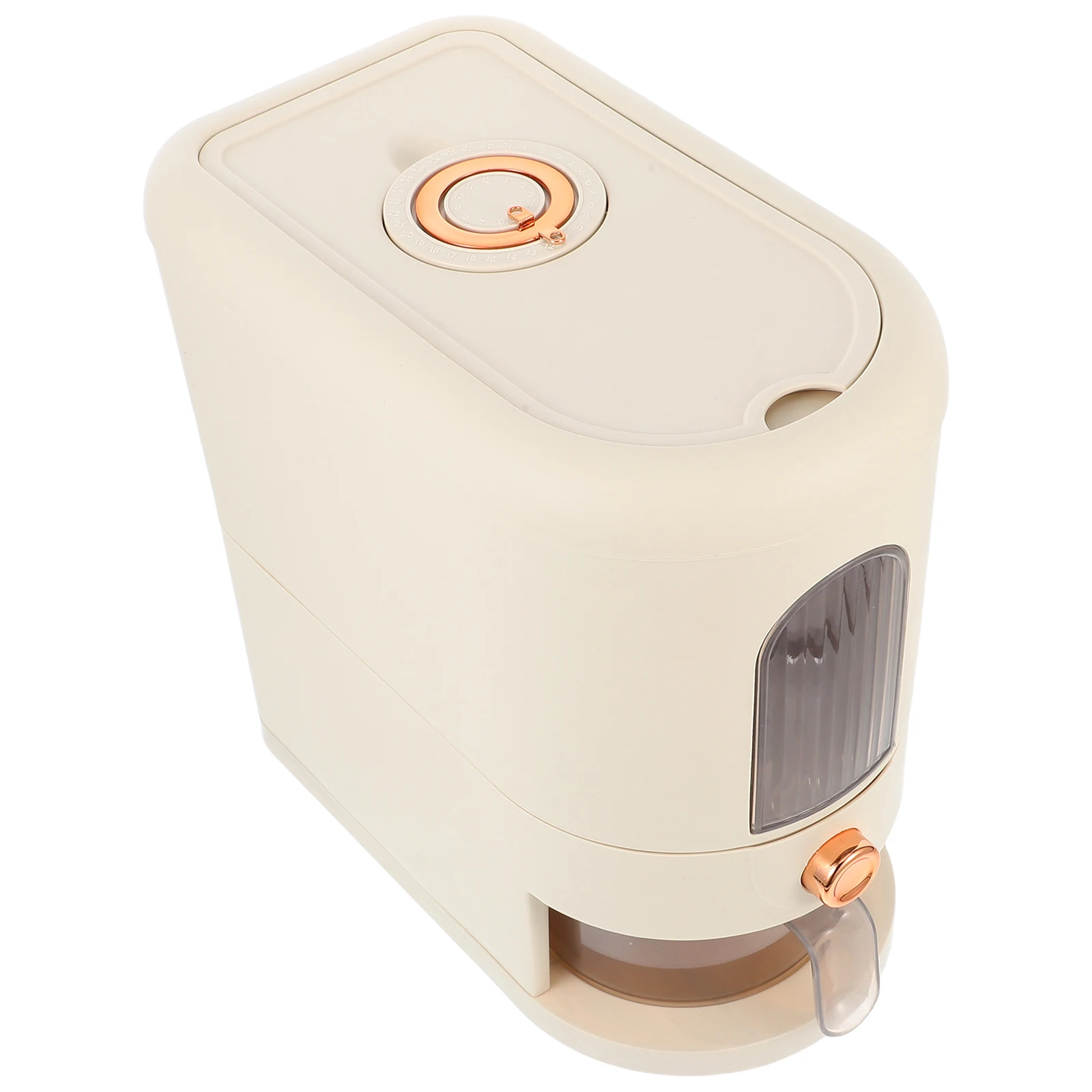 

Rice Bucket Grain Storage Tank Airtight Container Food Dispenser Pantry Flour Buckets Large Capacity Visual Measurement Sleek