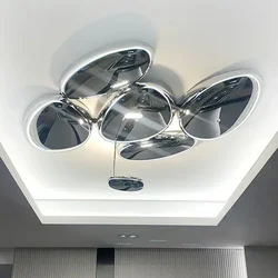 Modern Living Room Chrome Led Ceiling Lamp Home Decor Bedroom Chandelier Lighting Villa Lobby Bar Luxury Light Fixture Luminaria