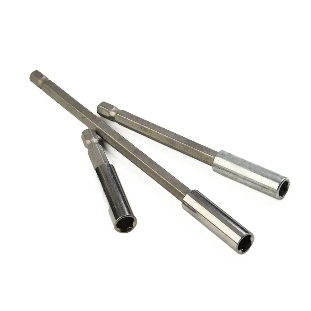 

Screwdriver Extension Bit Holder Set Tools Quick Release Magnetic Steel 3 Sizes 60 100 150mm 1/4 Hex Kit Practical