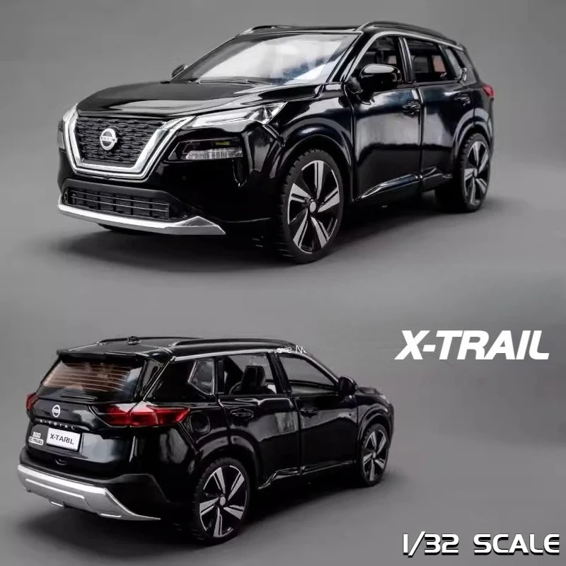 1:32 Scale X-Trail Toy Car Model Alloy Diecast Pull Back Model Vehicle with Sound Light Boys Festival Toy Gift Collection