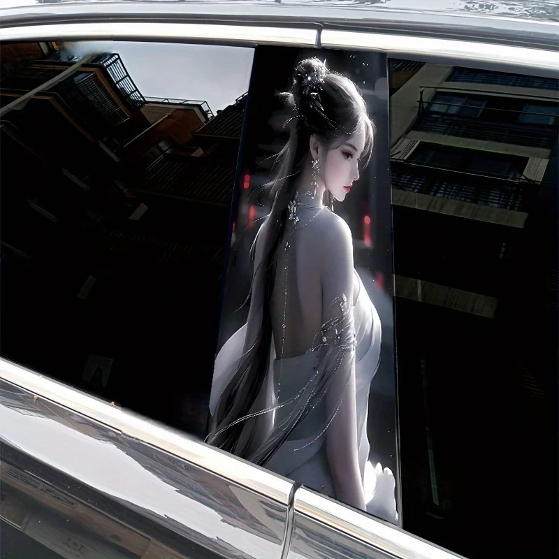 Exquisite stickers for car door pillars offering anti-scratch protection for the B-columnadding a distinctive touch to the car - view 4