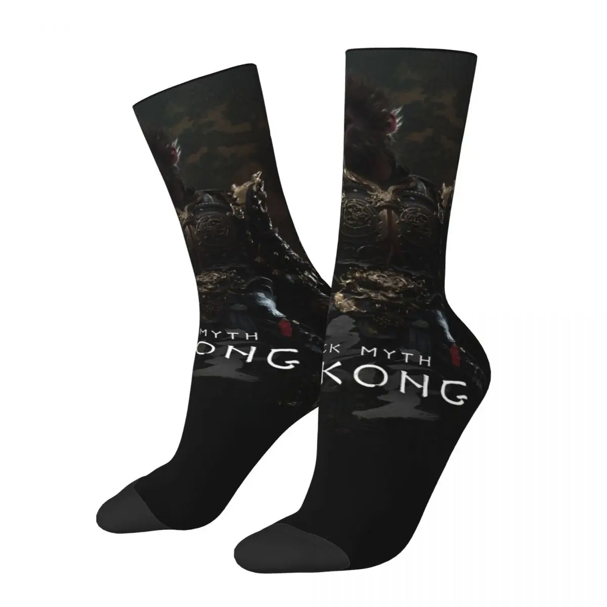 Black Myth Wukong Mythology Game Theme Design Dress Socks Merch for Unisex Non-slip Dress Socks