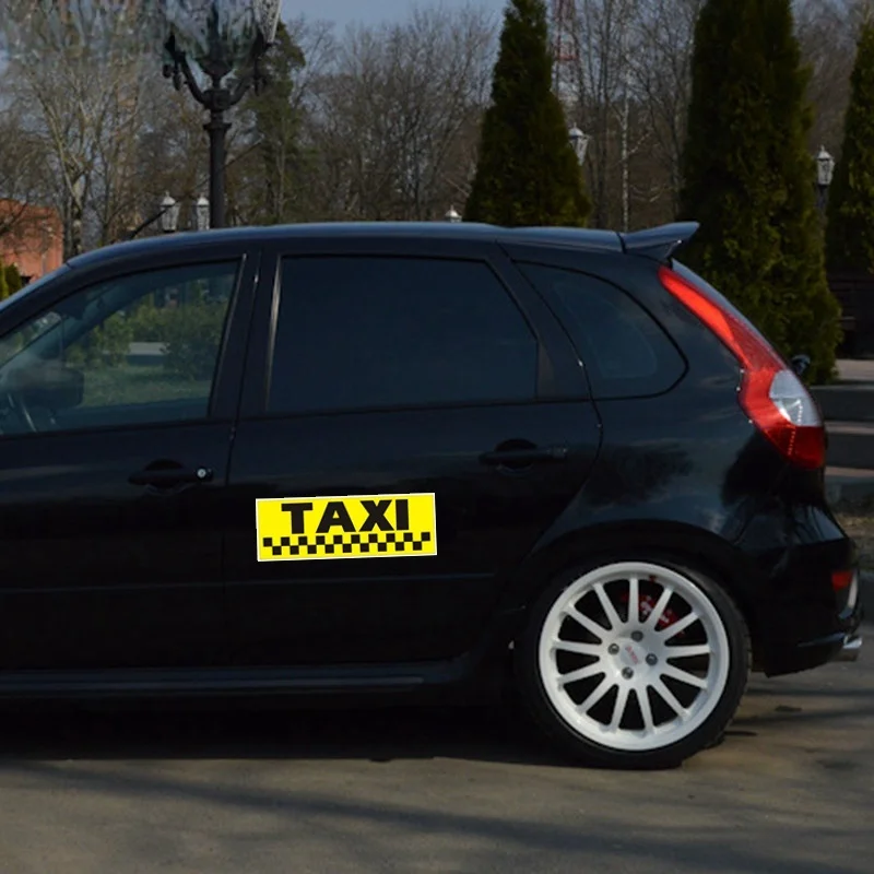 Adesivo per auto TAXI Divertenti decalcomanie colorate personalizzate per automobili KK 10 * 4 cm