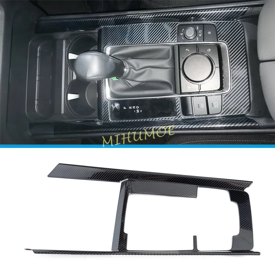 

Для Mazda CX50 CX-50 VA 2023-2025 LHD центральная консоль автомобиля, крышка панели переключения передач, наклейка, отделка из нержавеющей стали, углеродное волокно, вид