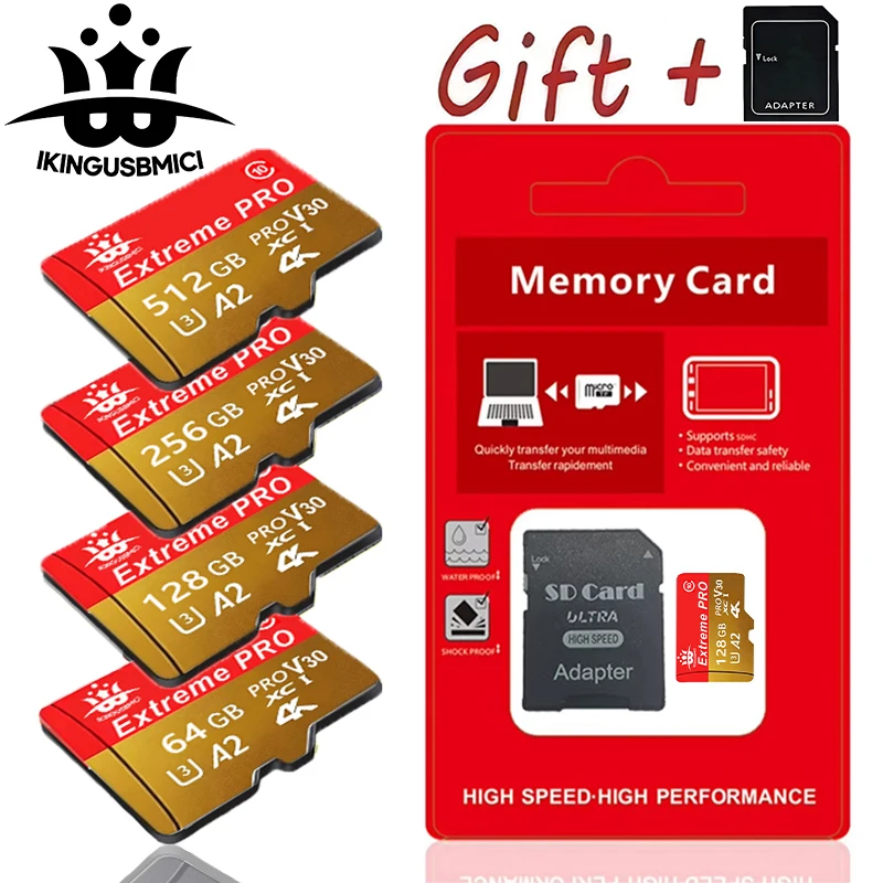 32gb 64gb 128gb 256gb 512gb Uhs-i Drone Flash Card Premium Class Mini Quality U3 High Speed Fast Reliable High Quality Durable