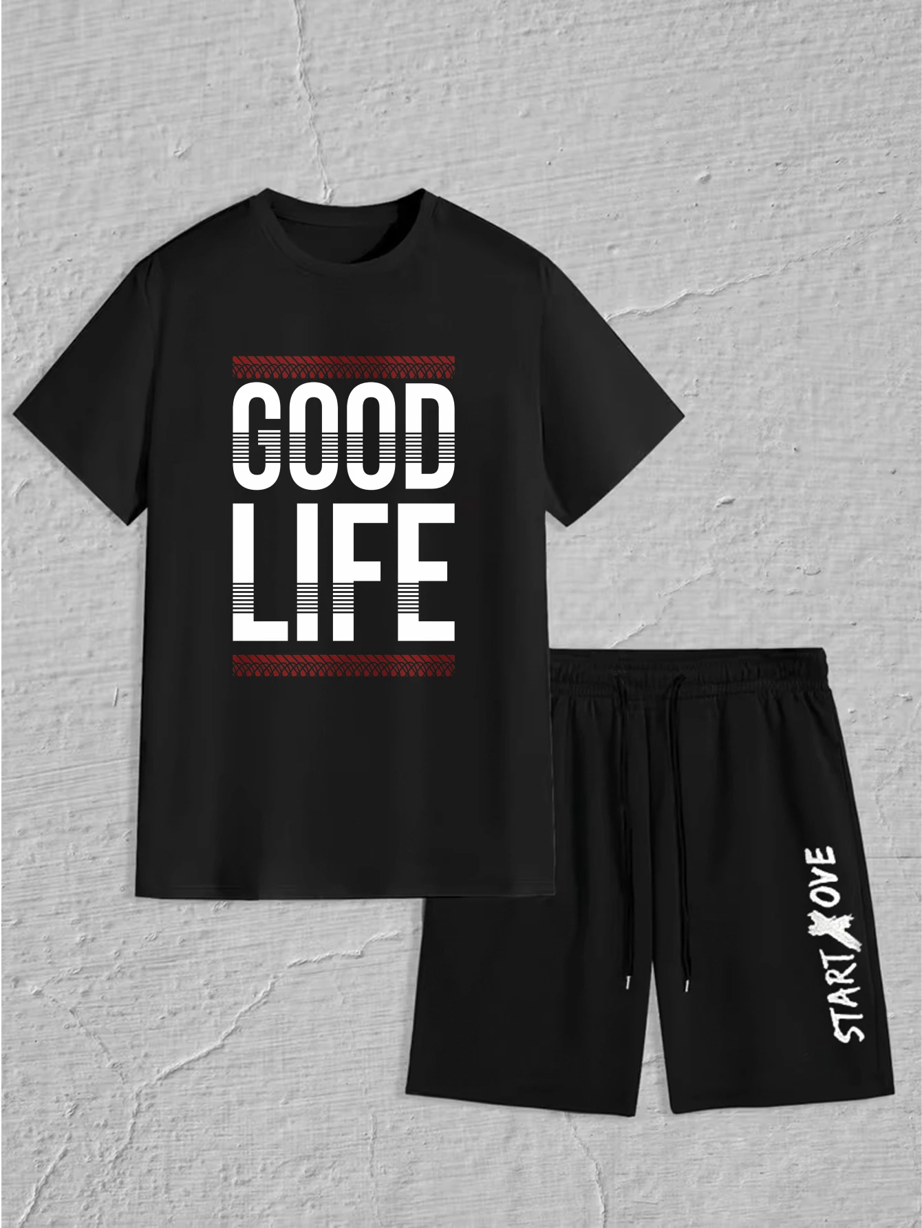 men's set 2025 Summer sports men's clothing crewneck football training suit set men men's set  Printed Graphic