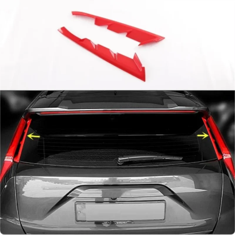 

Car Accessories For Kia Niro 2022 2023 ABS Plastic Rear Window Side Wing Molding Cover Trim 2pcs