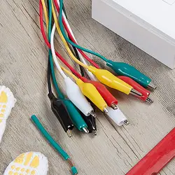 10 Uds. Pinzas de cocodrilo de 50cm y 35mm, Clips de doble punta, Cable de cocodrilo, cables de prueba, pinzas de cocodrilo