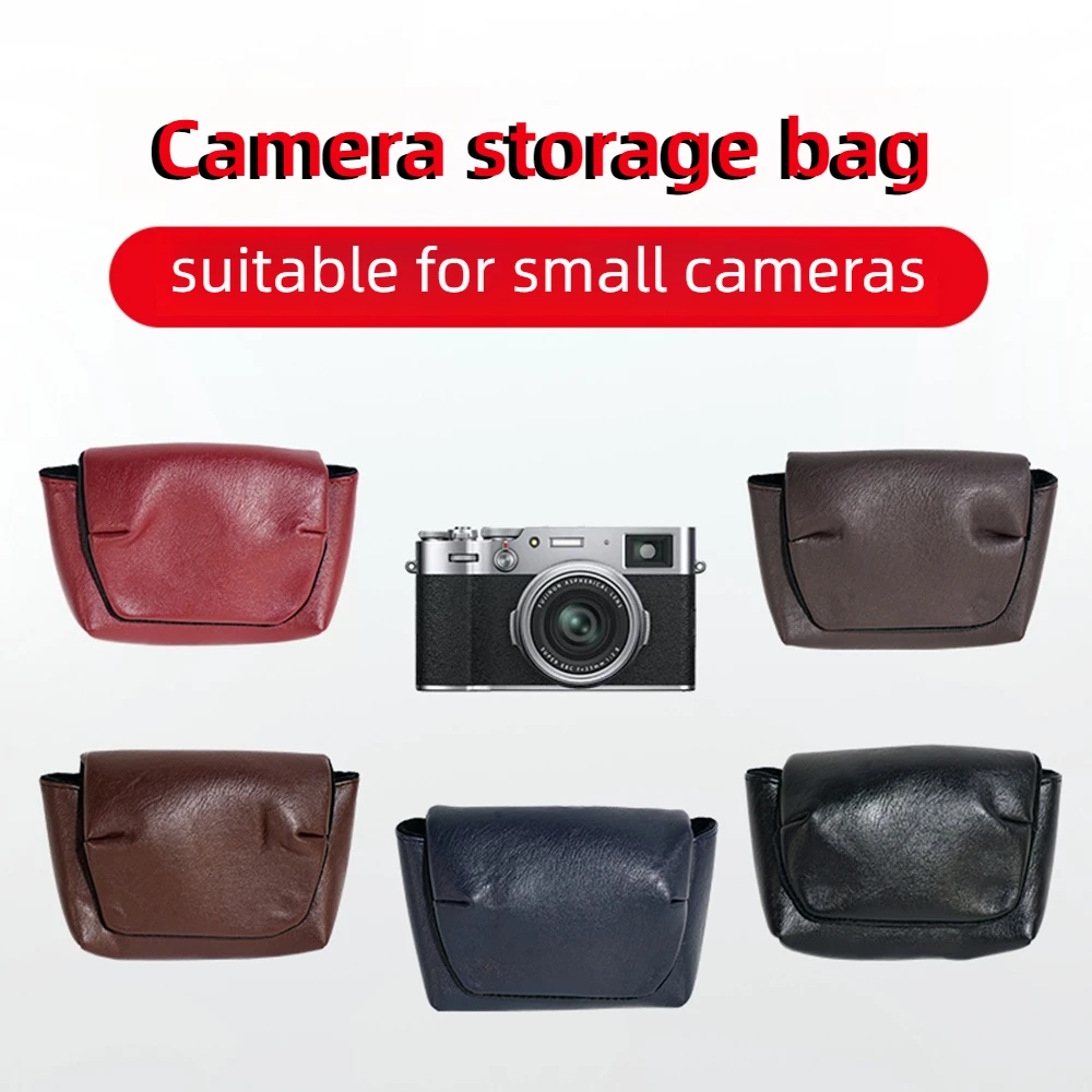 PU Leather Camera Bag Soft Portable Case Storage Cover for Canon G9X G5X2 SX740 S100V Sony RX100 HX9 HX90 Fuji X70 Ricoh Casio