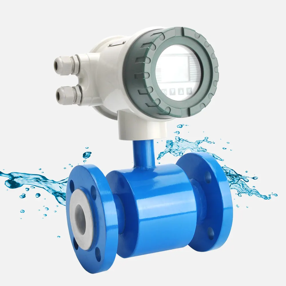 

Intelligent Industrial Flange Flow Meter Integrated Water Slurry Magnetic Flowmeter For Water Sweage Slurry Beverages Chemical