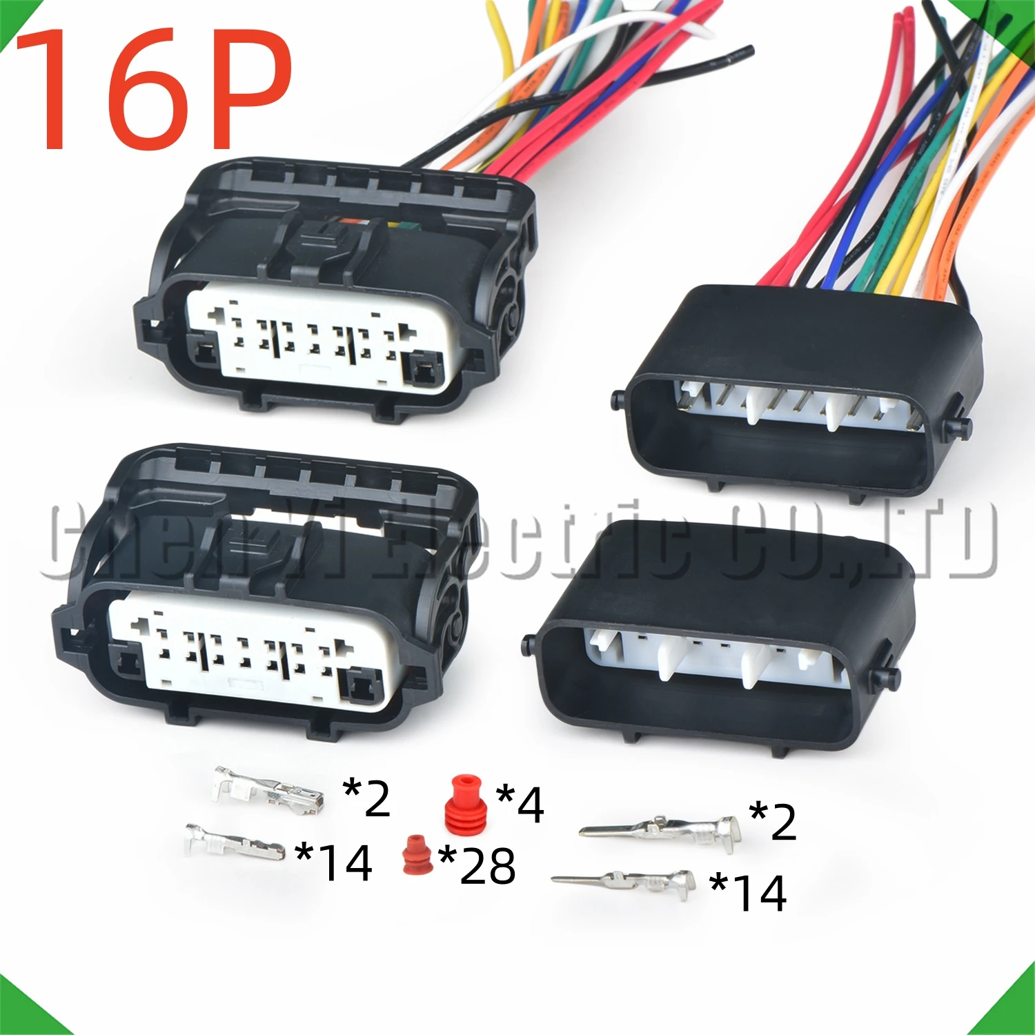 

16-контактные автомобильные разъемы для переднего бампера, проводка для радара, штекер MG645758-5 MG655704-5